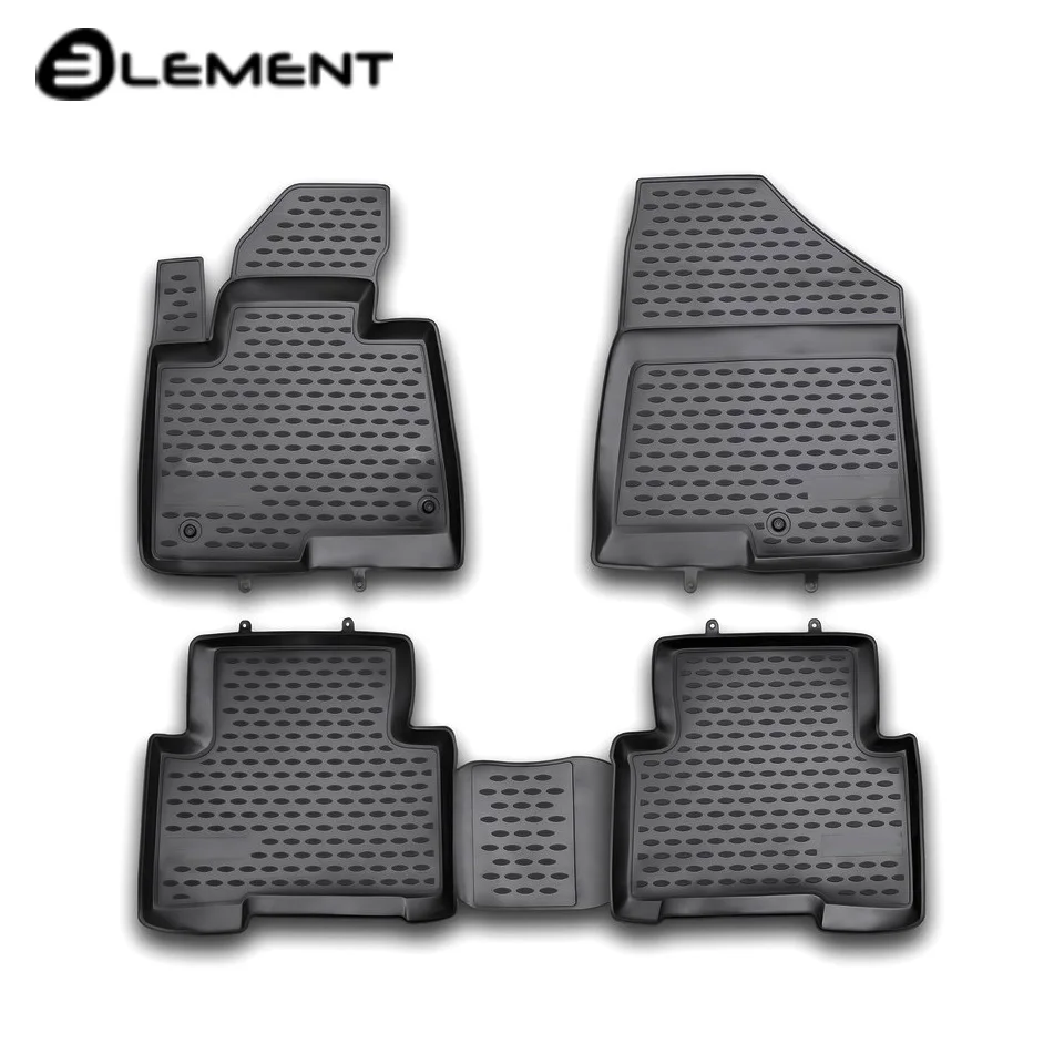 For Hyundai Santa Fe III 2012 2017 floor mats into saloon 4 pcs/set