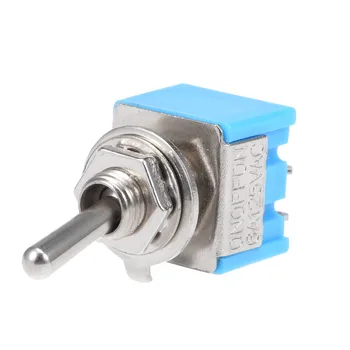 

UXCELL 10Pcs 125VAC 6A Switches On/off 2 Position Terminal MTS-103 or 6P SPDT Latching Mini Toggle Switch Bule Supplies