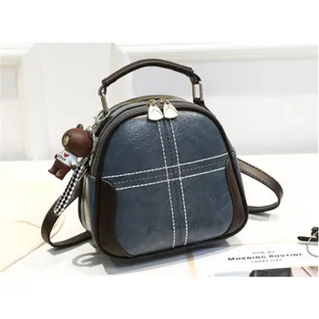 

Bag 2018 Fashion New Handbag High quality PU Leather Shiny Cute Round Bag Shoulder luxury mobile Messenger mini women bags