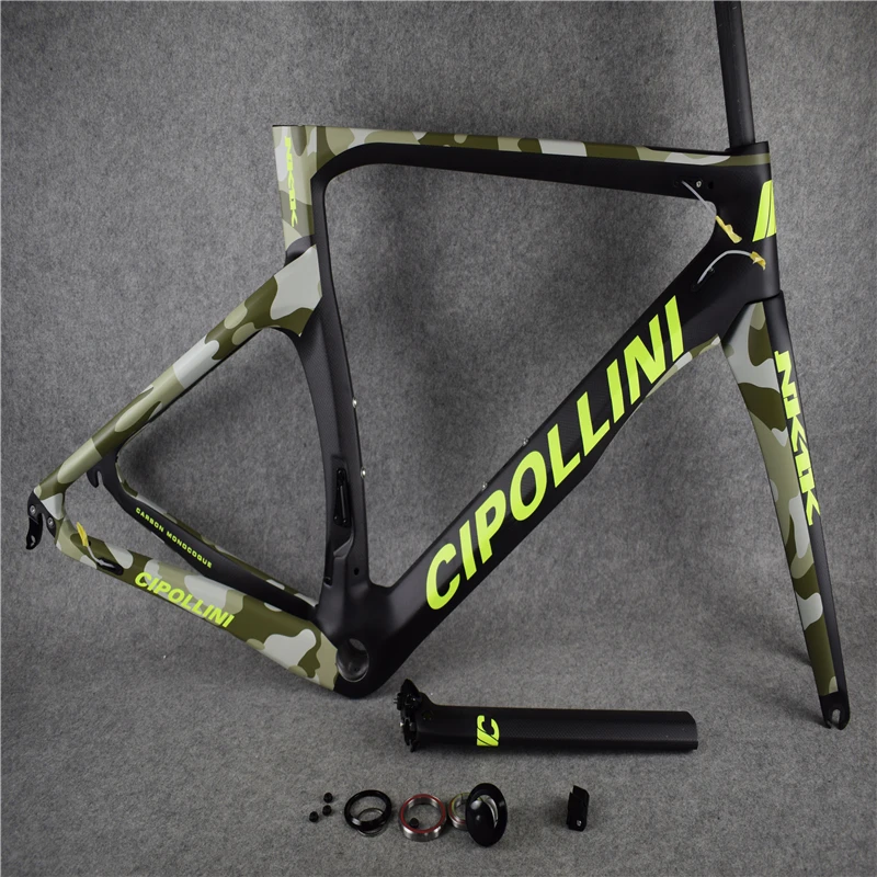 

2018 New color T1000 3K/1K CARROWTER bicycle Camouflage Cipollini NK1K carbon road bike frame with BB68/BB30 Matte/Glossy