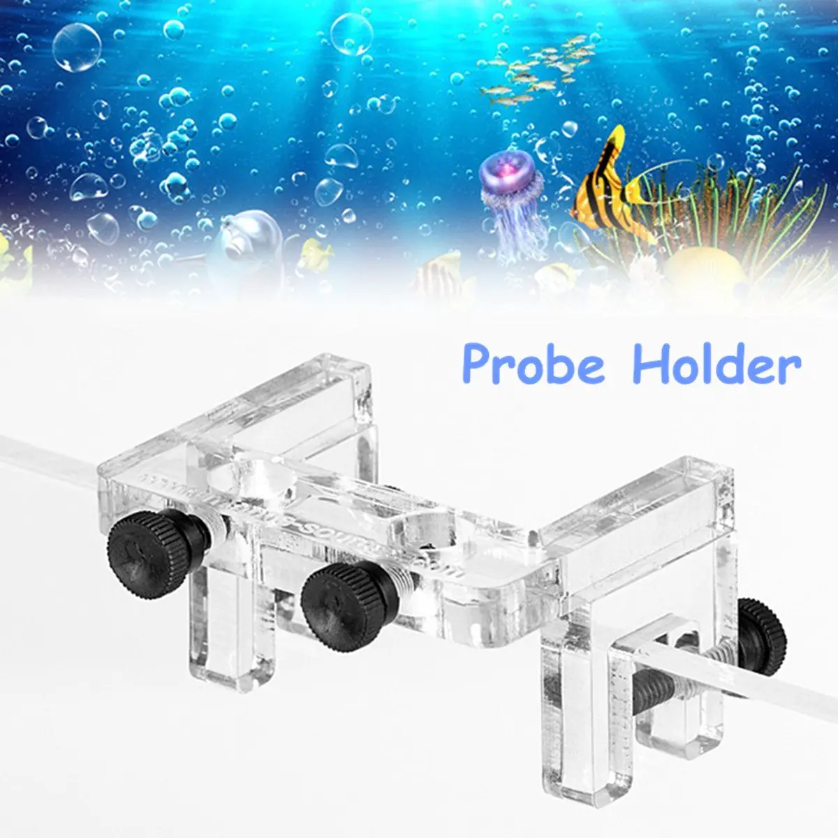 

Transparent Acrylic Aquarium Fish Tank Probe Holder Dual Holes Hose Fixture Support Rack Stand Organizer Cleaning Tools Supplies