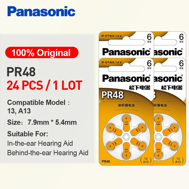 Aliexpress.com : Buy 24PCS/LOT PR48 Hearing aid batteries