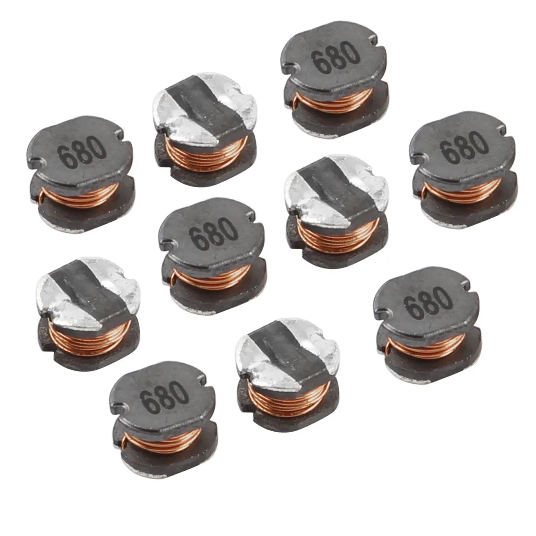 UXCELL 10 Pcs 0.28Ohm 0.85A 10 Smd Coil Inductors Cd75 68Uh 7.8 x 7 x 5mm/ 0.3" x 0.27" x 0.19