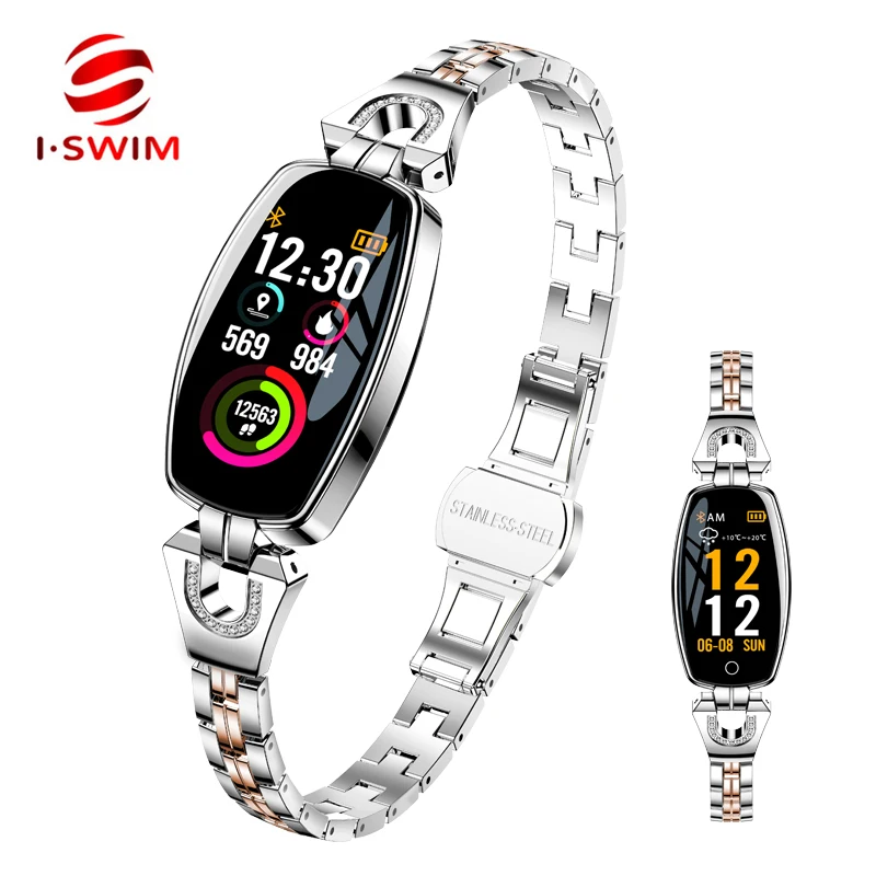 

H8 Women Smart Band Fitness Tracker Blood Pressure Heart Rate Monitor Smart Bracelet Waterproof Smart Watch Best Gift for Lady