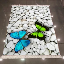 Еще белый серый инструмент для ухода за мтоциклом синий зеленый Бабочка 3d принт, микроволокно анти скольжение обратно моющиеся декоративные килим области ковер