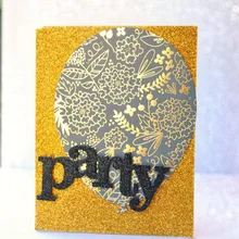 

Party Words Letter Metal Cutting Dies Stencils for DIY Scrapbooking Photo Album Decorative Embossing Paper Cards New 2018 Die
