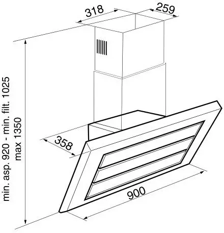 Наклонная вытяжка Korting KHC 9959 X