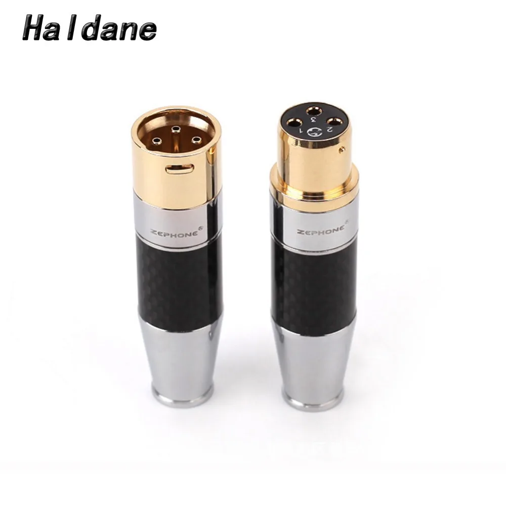 

Free Shipping Haldane 1 Pair Male and Female Gold Plated XLR Connector Plug For Audio Interconnect Cable