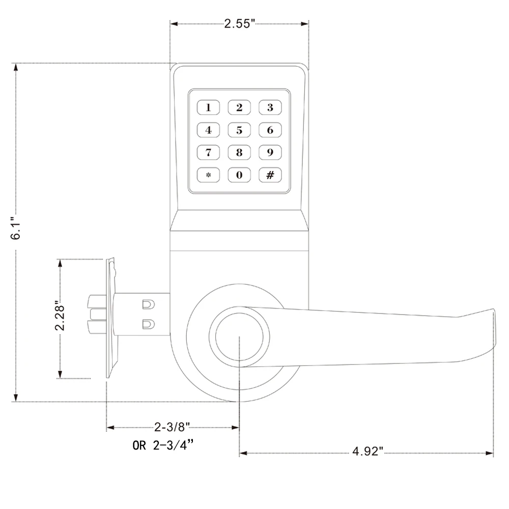 Pass Code or Mechanical Key for sale online HAIFUAN HFAD6300 Digital Door Lock with Remote Control M1 Card 