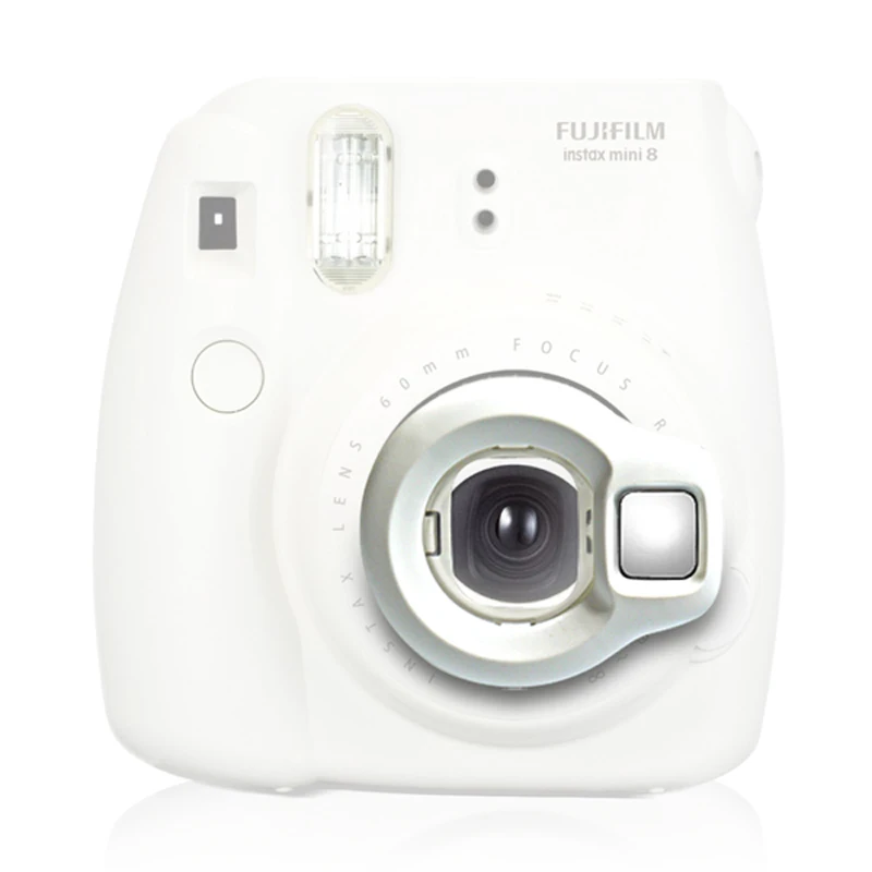 Fujifilm Instax Mini 8 мгновенная камера-белый+ Fuji белый край 50 пленка+ объектив крупным планом-белый