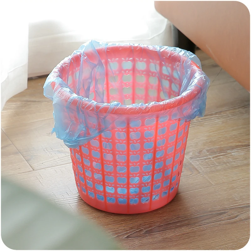 Hollow plastic reticulate waste paper basket multi functional garbage