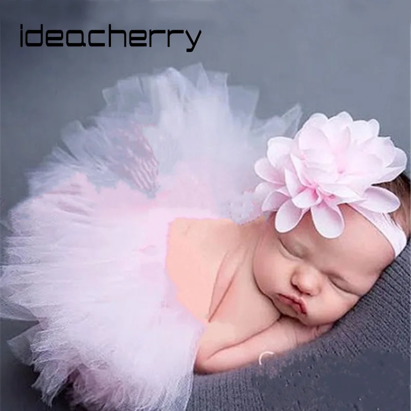 

ideacherry Brand Baby Girl Dress Chiffon Baby Headbands Set Flower Shape Hair Bands Baby Headdress Photography Props Accessories