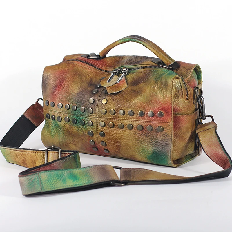 

Rivets fashion Tote bag for women designer handbags bolsa feminina leather Shoulder crossbody sac a main bolsos mujer bag