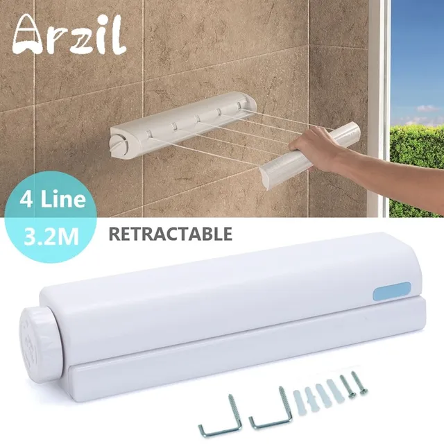 Clothesline 3 2m Abs Rope Roll Up Auto Washing 4 Lines Indoor E Clothesline 3 2m Abs Rope Roll Up Auto Washing 4 Lines Indoor E Saving Retractable Outdoor Clothes Dryer