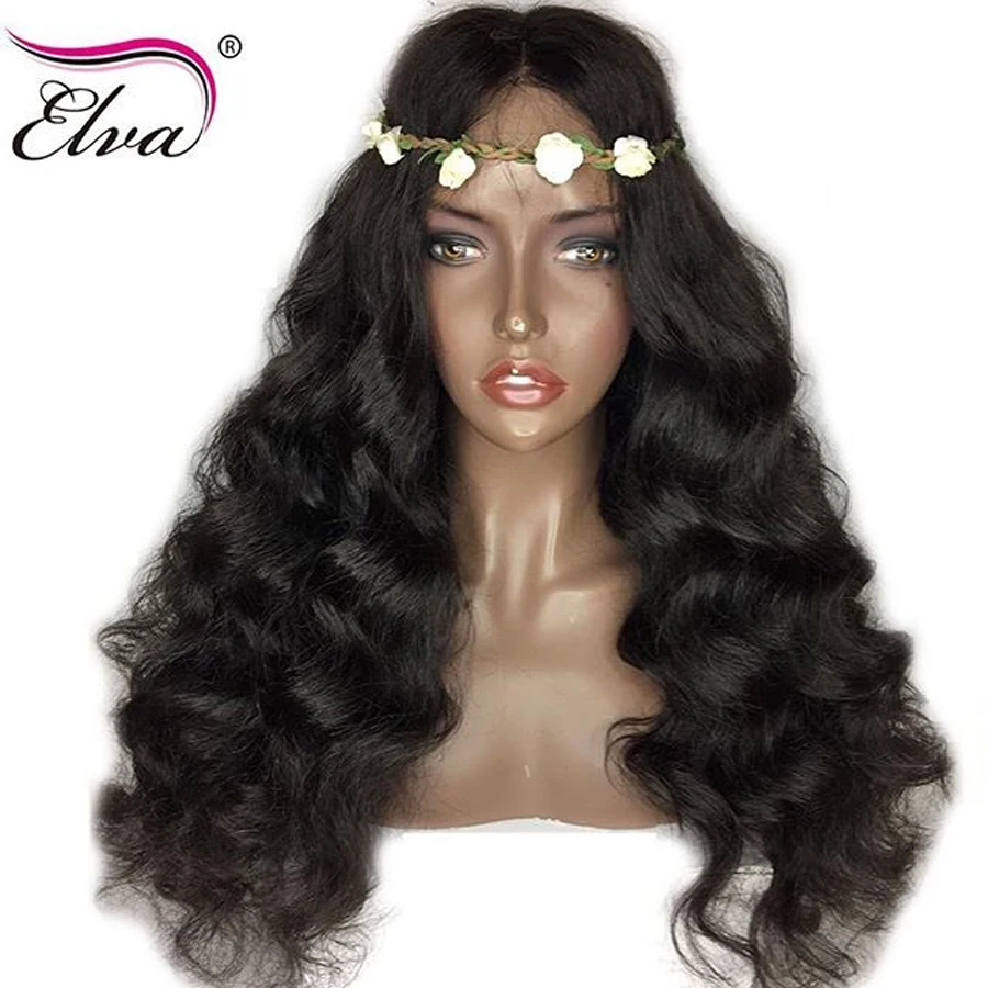 Elva Hair 150% 13х6 кружевные передние человеческие волосы парики объемная волна