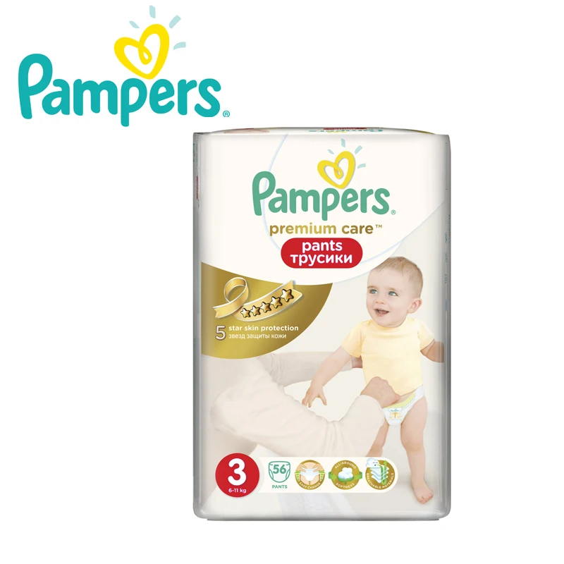 Pampers Premium Care Pants 6 11 kg, size 3, 56 pc-in Nappy ...