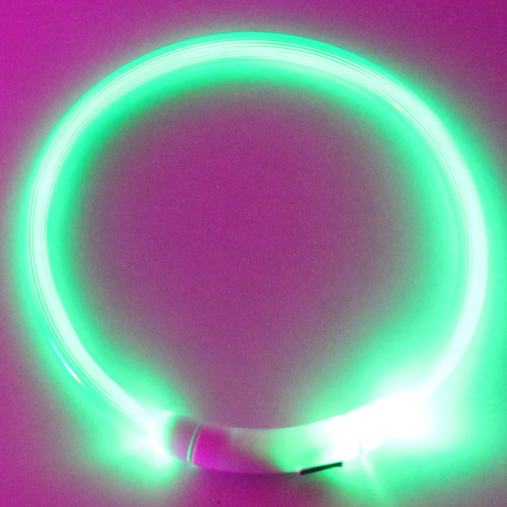 TINGHAO перезаряжаемый светодиодный ночной мигающий светящийся usb зарядный ошейник для собак и щенков