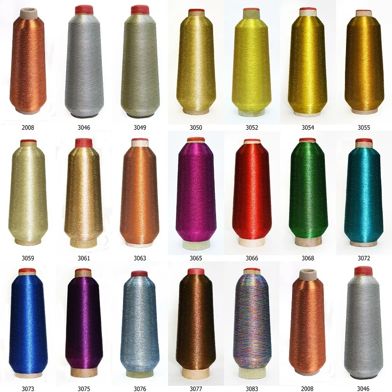 

150D/1 Spool Multicolor Sewing metal lurex thread, 5000 yards Industrial Sewing Thread Machine Sewing Accessories Cross Stitch