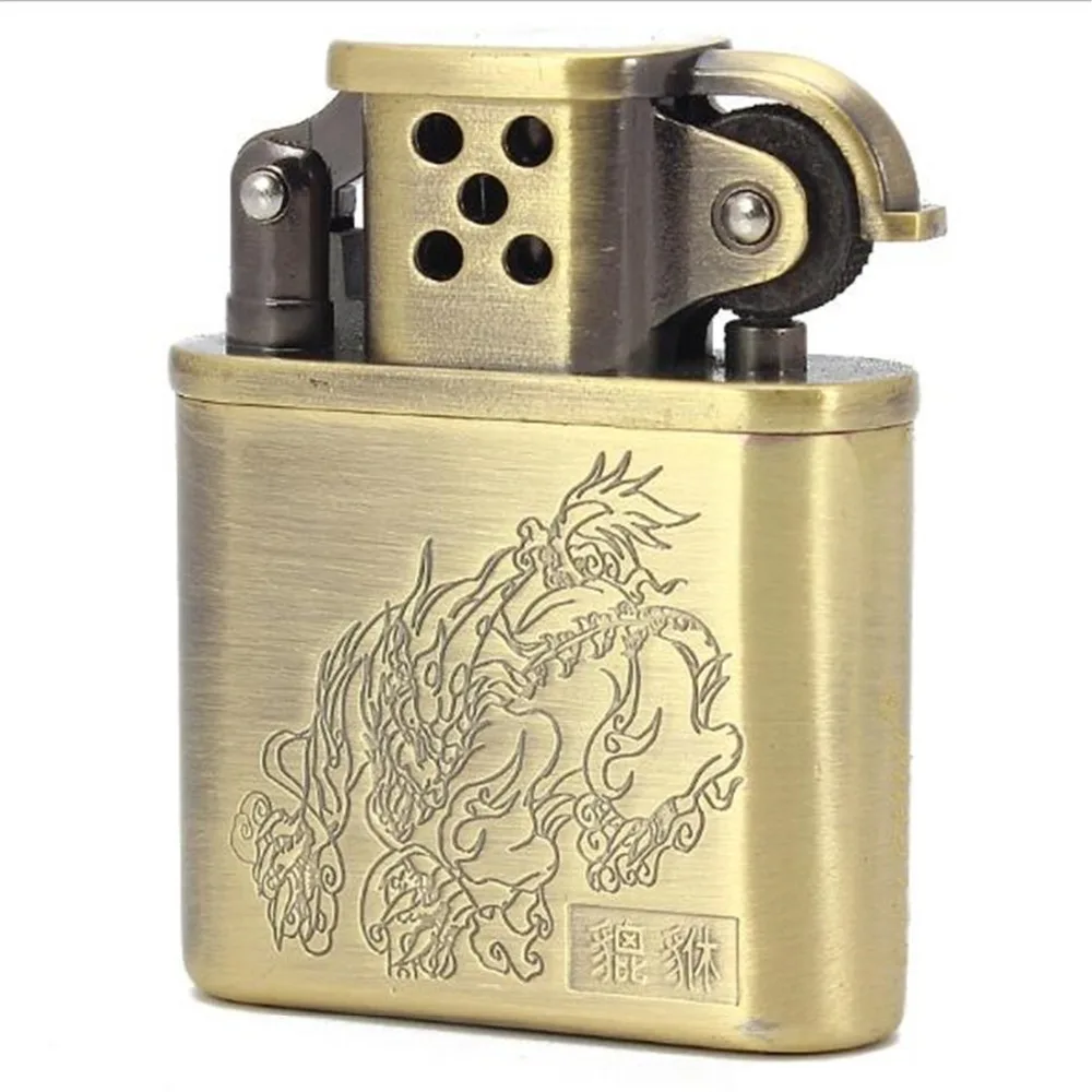 

New Arrival Retro Cigar Lighter Creative Ultra-thin Grinding Wheel Open Flame Metal Cigarette for Men smoke Best Gift