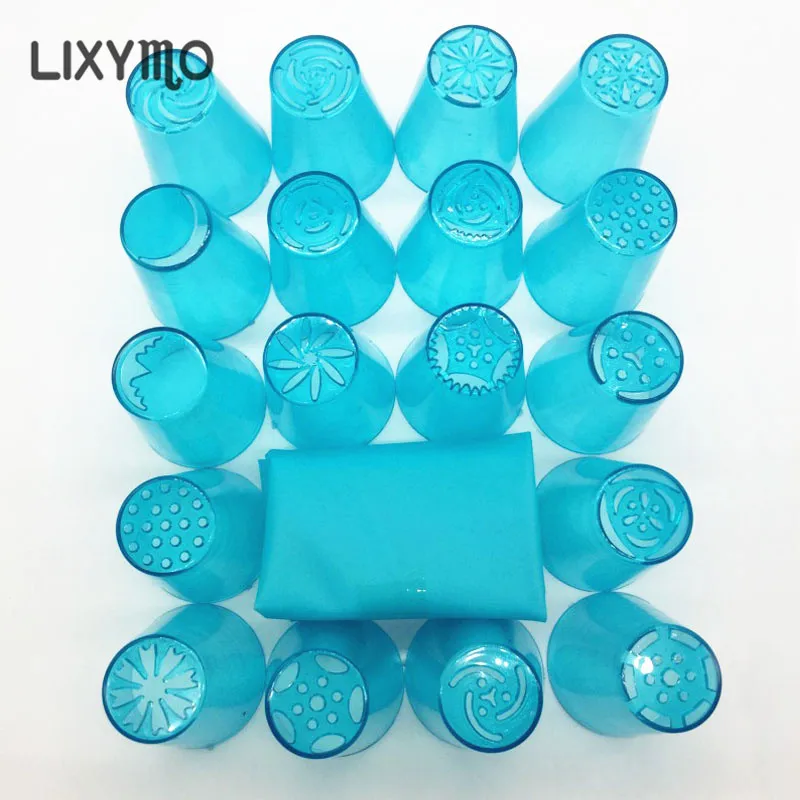 LIXYMO 1 набор (18 шт сопла большого размера мешок) легко Роза глазурь трубопроводов