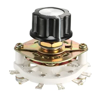 

UXCELL 1PCS 1/2 Pole 6 Position Select table 5/6 Throw 1 Deck Band Channel Rotary Switch Selector for Industrial Machine Control