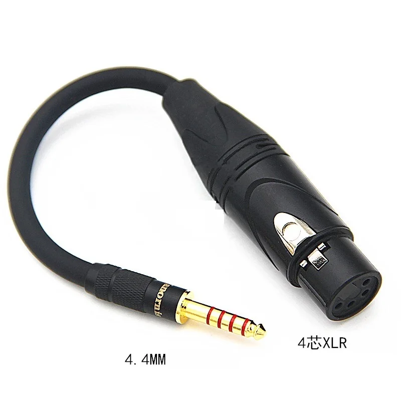HIFI 4 4MM Balanced Headphone Adapter Audio Cable 4 4 to 3 5mm 2 5mm 6 35mm XLR 4 Pin Male to Female Angle