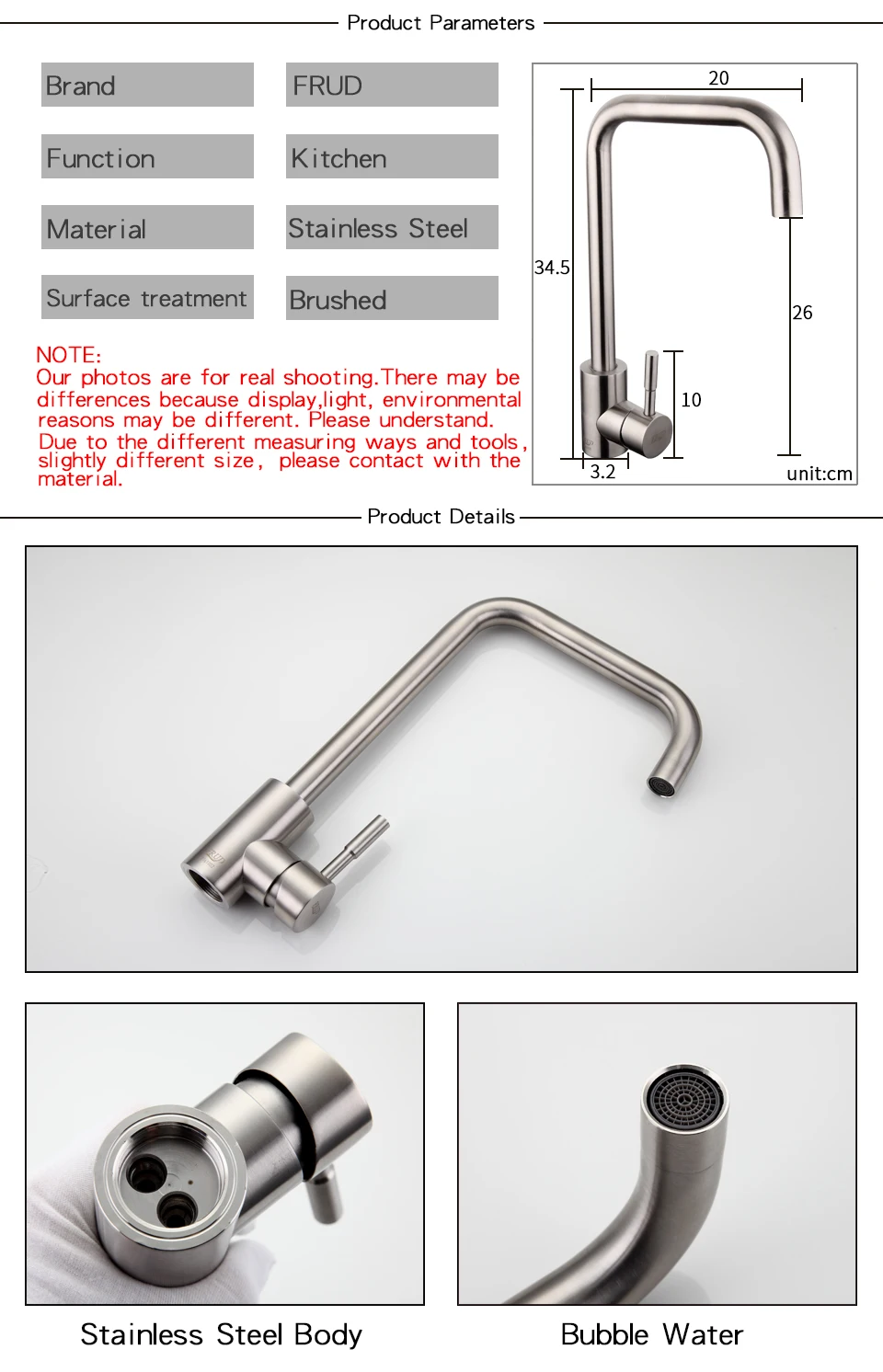 stainless steel tall Kitchen sink 8
