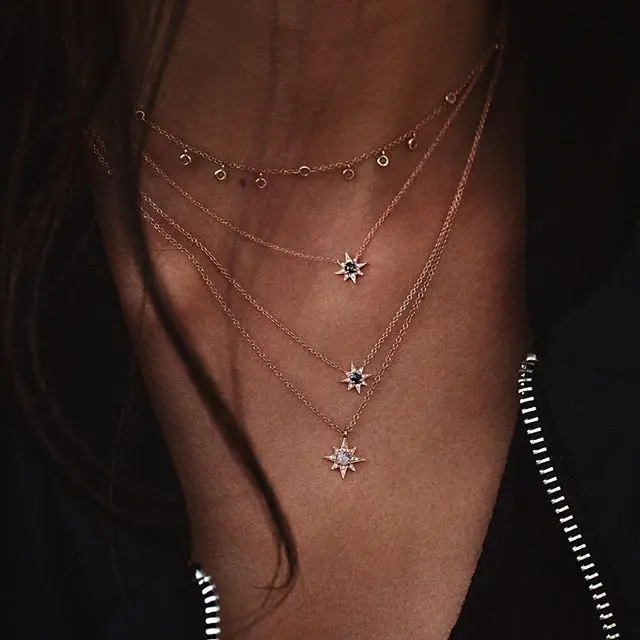 

factory directly price 925 sterling silver jewelry yong girl gift tiny delicate cz sun charm cute silver necklace