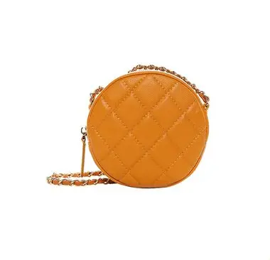 Женская круглая сумка из натуральной кожи с цепочкой 14 см|women genuine leather handbags|genuine