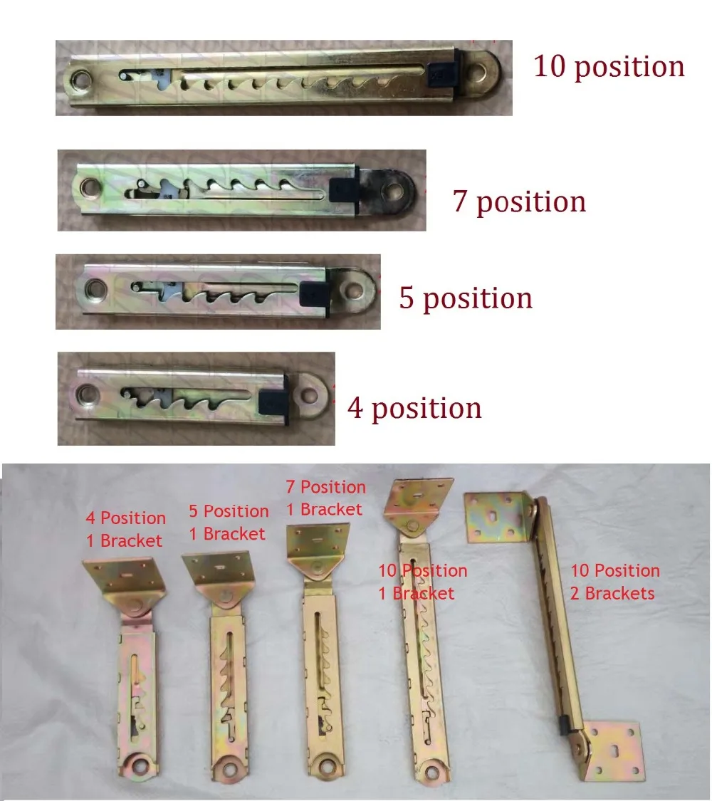 Linear 4 5 7 10 Position Ratchet Length Height Adjuster Mechanism For