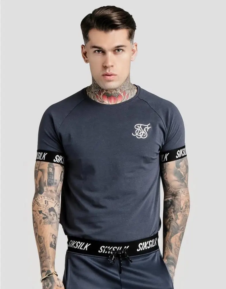 

SikSilk Deep Black Tech Tee Men T-Shirts