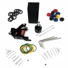 10 обмоточная катушка тату машина ручка из сплава трубки 2 картридж иглы соска l-ключ набор