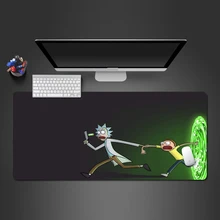 Коврик для мыши Рик и Морти, высокое качество, профессиональный игровой коврик для игроков, Нескользящий Резиновый Коврик для компьютерной клавиатуры, большой Настольный коврик для мыши