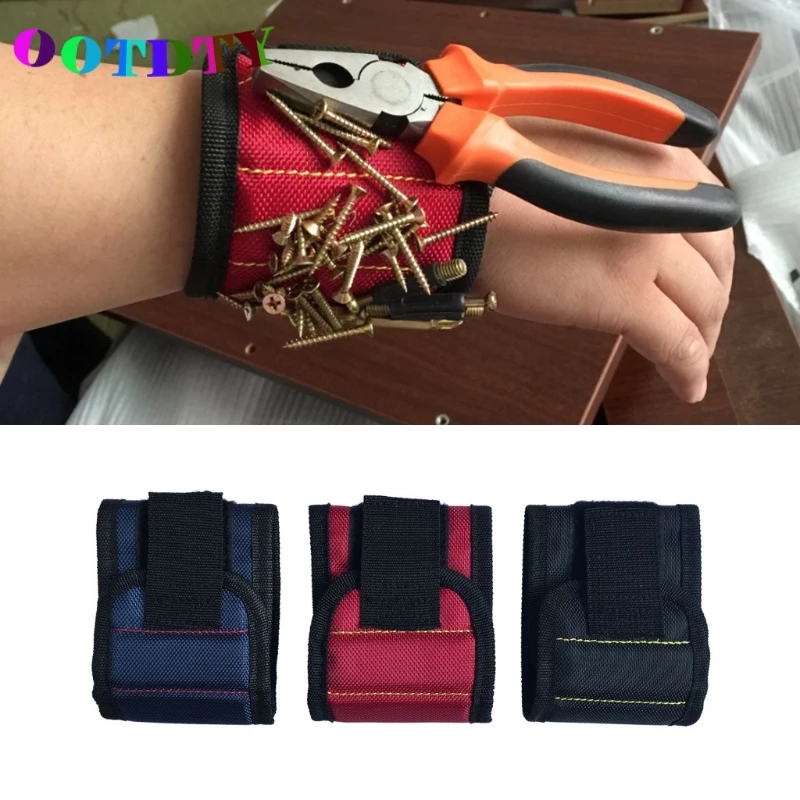 

OOTDTY Strong Magnetic Wristband Tool Kit Set Belt Bracelet For Holding Screws Nail Drop Shipping Support