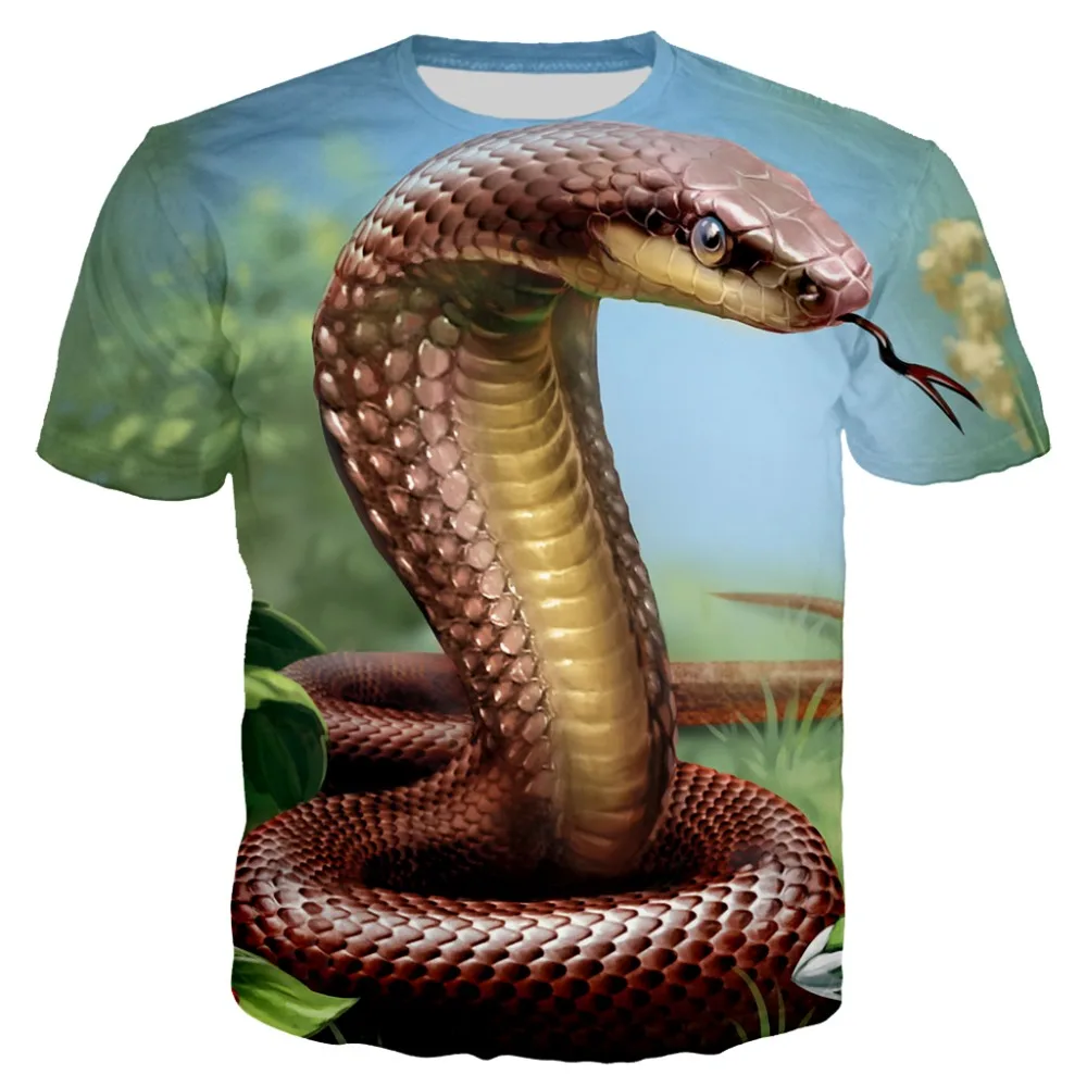 

YX Girl 2019 New Cobra Snakes Unisex Tshirt Women Men Man Tshirts 3d Printed T-shirt Streetwear 7XL