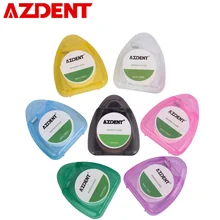 AZDENT 50 метров зубная нить с ароматом мяты, вощеная зубная нить, зубная нить для чистки полости рта, уход за деснами, зубочистка