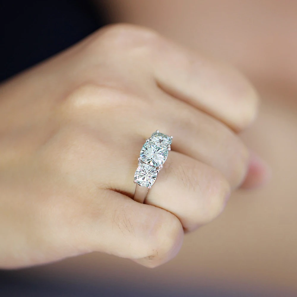 three stone blue moissanite ring (1)