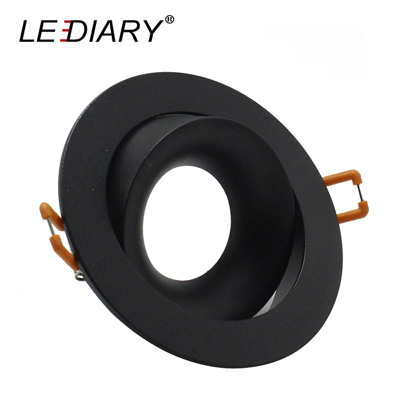 

LEDIARY LED Downlights Fitting 95mm Cut Hole Recessed Ceiling Spot Lamp Round Double Rings Rotary Frame GU10 Bulbs Replaceable