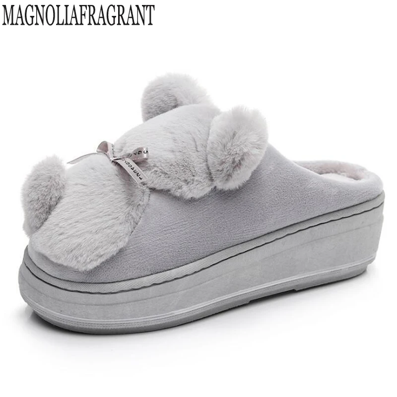 

Home Slippers 2019 fashion Women Shoes Warm Plush Cotton slippers Leisure Woman Indoor Cotton Shoe Simple Home slippers mm140