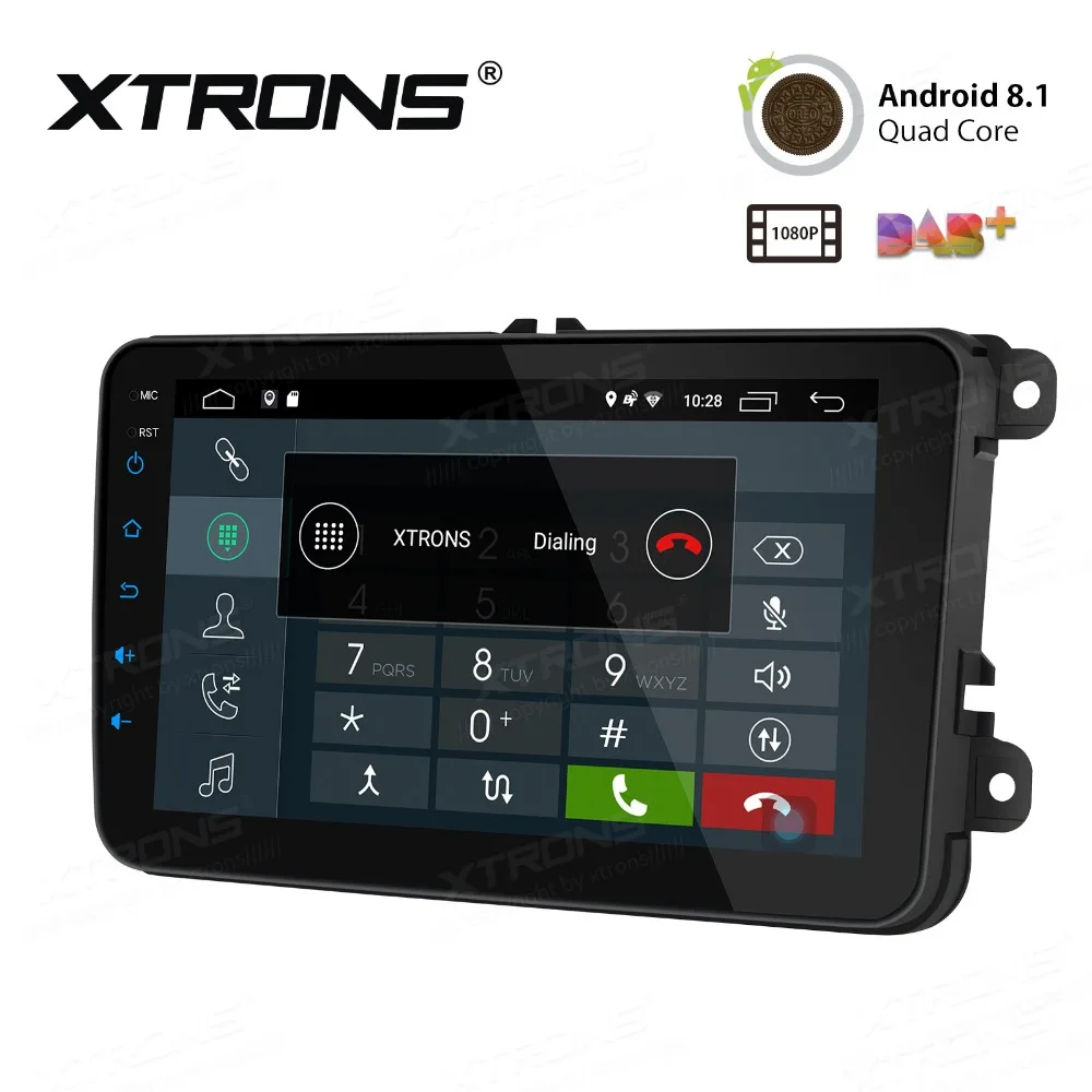 Excellent XTRONS 8" Android 8.1 Car Radio Player GPS RCA OBD No DVD for VW Volkswagen Golf Plus Passat CC Touran Tiguan Sharan for Skoda 2