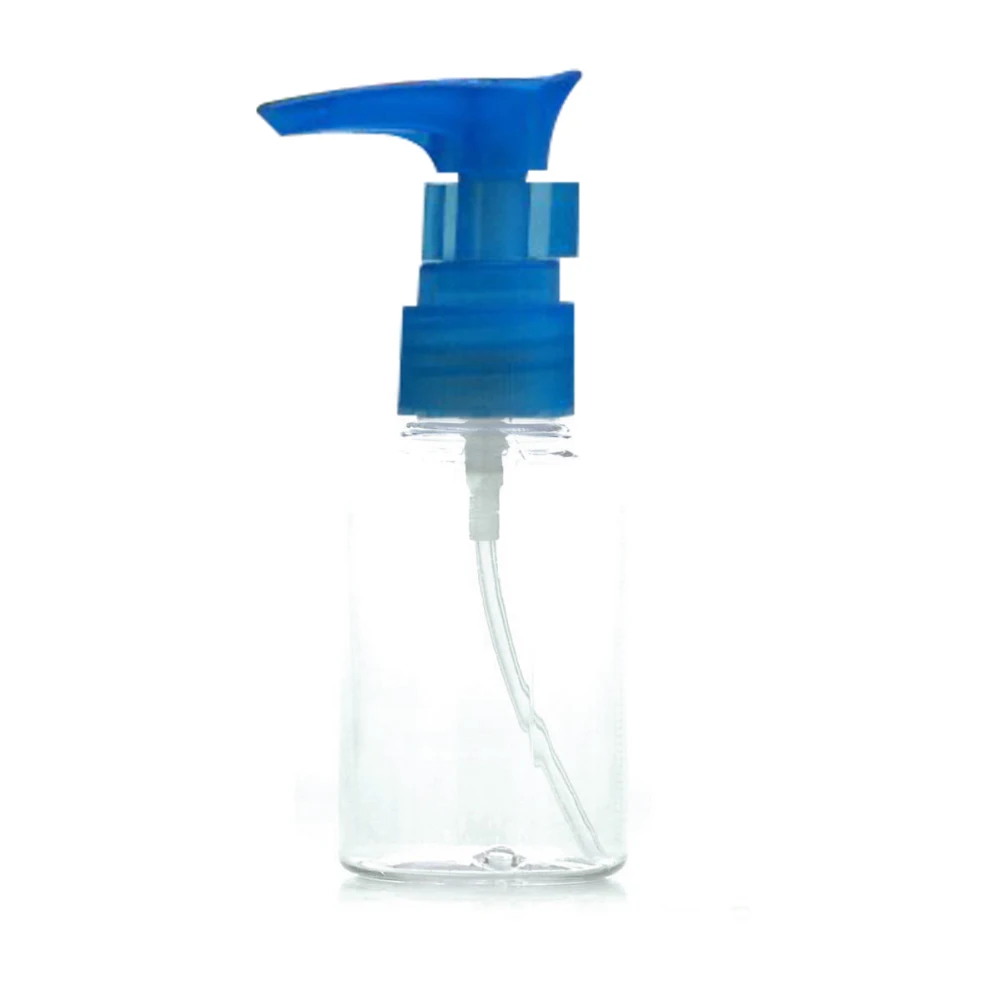 100ml Refillable Empty Clear Plastic Shampoo Press Pump Bottle Pet