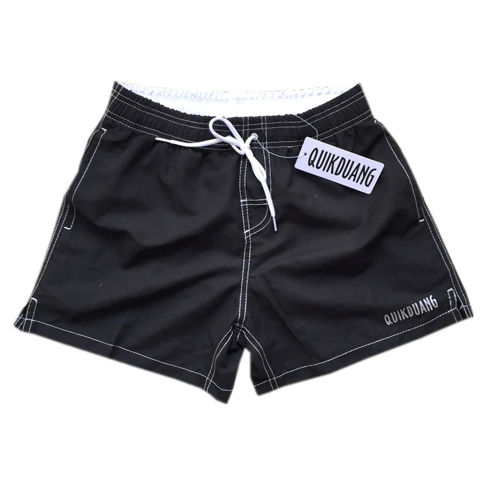 Buy Mesh Lining Beachshorts Mens Bermuda Shorts Elastic Waist Boardshorts Solid