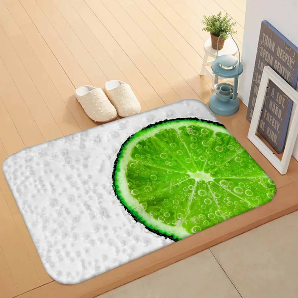 

Else White Floor Slices of Green Lemon Balloons 3d Pattern Print Anti Slip Washable Doormat Home Decor Entryway Kitchen Mat
