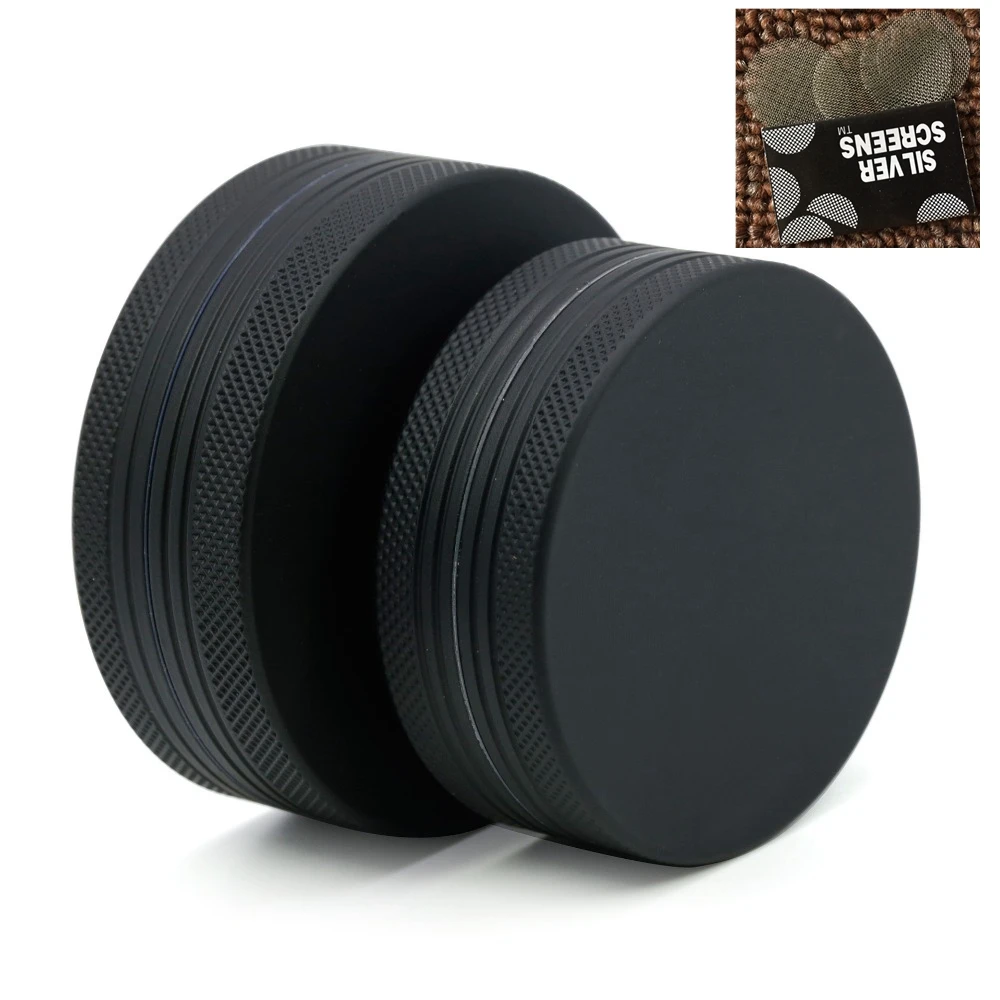 

1Pcs Upscale 63/55mm Rubber paint 2 Layers Smoking Herb Grinders Weed Tobacco Cigarette Quality Grinder