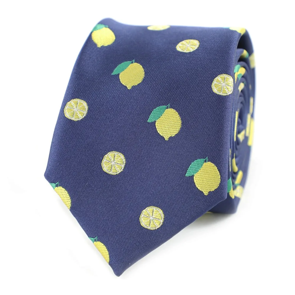 Lemon-Necktie-Yellow-Color-Fruit-Lemon-Pattern-Navy-Tie-Father-s-Day ...