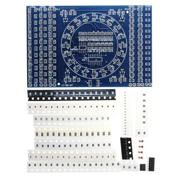 

DIY SMD Rotating LED Components Soldering Practice Board Skill Training Kit For Improve Soldering Level And Speed 90x60x1.6mm