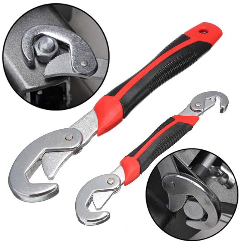 2pcs 9-32mm Wrench Set Multi-functional Quick Snap Grip Adjustable Socket Head Wrench Spanner Repair Tool