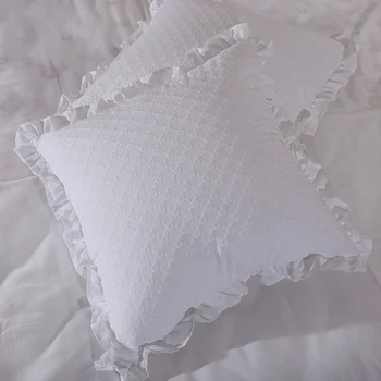 

40*40cm 100% cotton white embroidery pillow cushion covers sofa decorative pillow cover waist embroidered pillowcase household