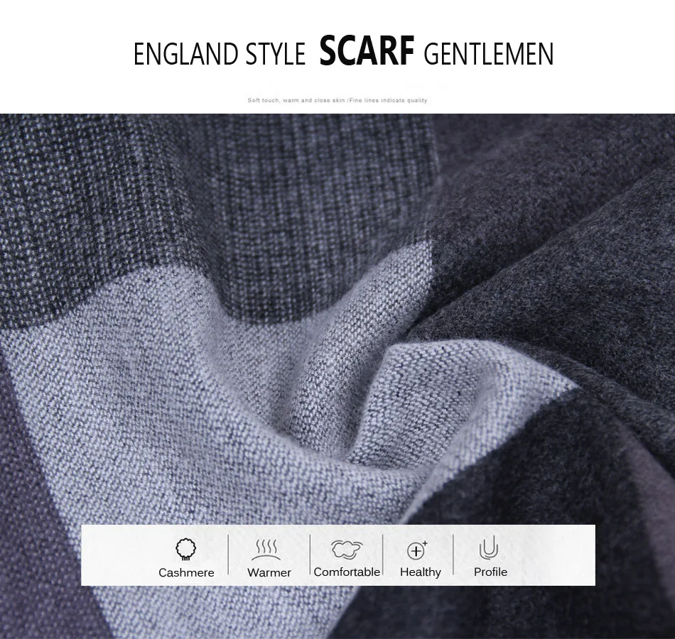 paul smith scarves FS Man Luxury Brand Fashion Cashmere Wool Plaid Scarf Men Designer Shawl Winter 2018 Soft Wraps Warm Casual Scarves barbour scarf mens