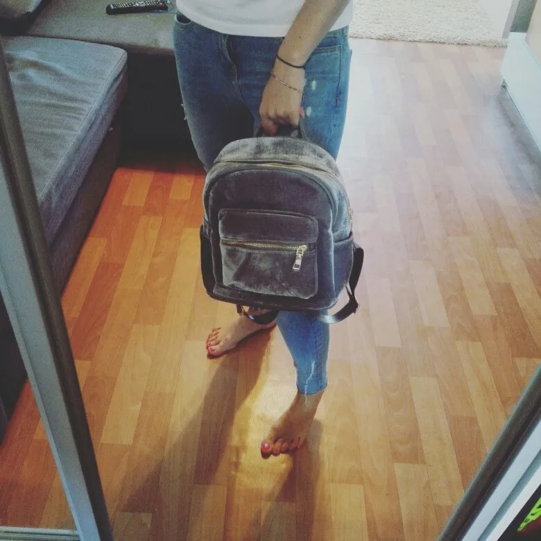 Petite Velvet Designer Backpack Soft Backpack*